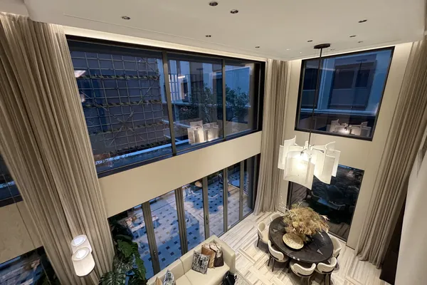 Medan villa interior elevation of living space