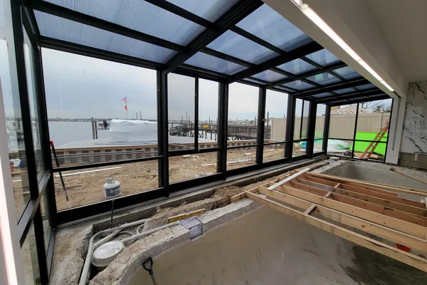 Long Island pool enclosure installation site record